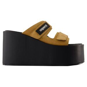 Patch Sandals - Coperni - Leather - Black/Brown